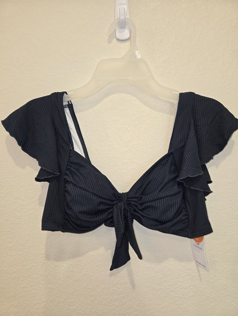Navy Blue Maternity Swim Suit With High Waisted Bottoms
